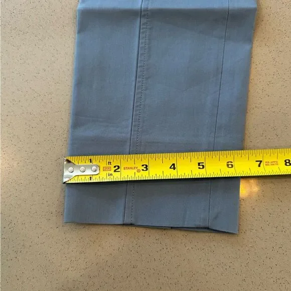 Tory Burch Women's Blue Slit Hem Cotton Blend Pants size 4 - Picture 8 of 15